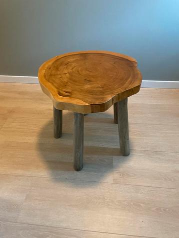 Houten Stam Bijzettafel - Uniek! beschikbaar voor biedingen