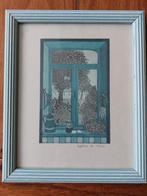 Mooi werk ets van Laetitia de haas uitzicht venster keuken, Antiek en Kunst, Kunst | Litho's en Zeefdrukken, Ophalen of Verzenden