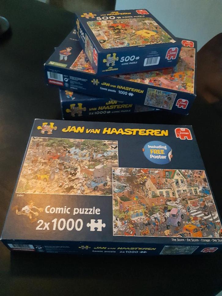 Diverse Jan van Haasteren Puzzels, Hobby en Vrije tijd, Denksport en Puzzels, Zo goed als nieuw, Legpuzzel, 500 t/m 1500 stukjes