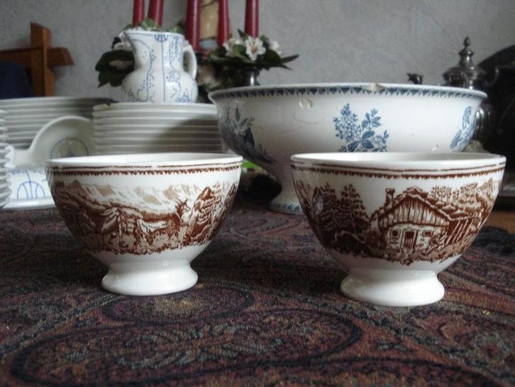 2 bowl -koffiekommentjes-kommentjes boch serie ALPES, Antiek en Kunst, Antiek | Servies los, Ophalen of Verzenden