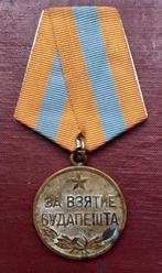 USSR Medaille Voor de verovering van Boedapest 1945, Ophalen of Verzenden, Nederland, Lintje, Medaille of Wings