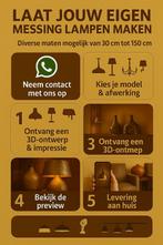 Laat jouw eigen messing hanglamp maken, Ophalen of Verzenden, Nieuw, Metaal, 50 tot 75 cm