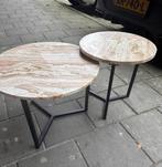 2 Salon tafels, Huis en Inrichting, Tafels | Salontafels, Ophalen of Verzenden, Rond, 50 tot 100 cm, Minder dan 50 cm