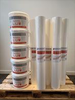 Renovlies Pro behang Glad 150 grams 250m2 + 50kg lijm, Ophalen, 75 m² of meer, Wit, Glad