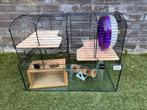 Hamsterkooi glazen onderbak, Kooi, Minder dan 75 cm, Zo goed als nieuw, Hamster