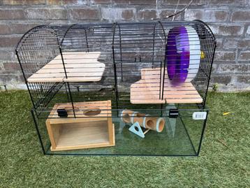 Hamsterkooi glazen onderbak beschikbaar voor biedingen
