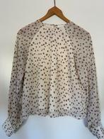 Damesblouse - Maat M - Stippen, Ophalen of Verzenden, Zo goed als nieuw, Maat 38/40 (M), Beige