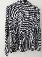 Blouse zwart wit Erfo 40 zgan, Ophalen of Verzenden, Zo goed als nieuw, Zwart
