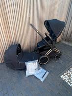 Complete Cybex Priam Kinderwagen Set Rosé Gold-Deep Black, Gebruikt, Met reiswieg, Ophalen, Kinderwagen
