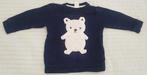 Wintertrui maat 74 baby kleding beer blauw truien trui, Gebruikt, H&M, Jongetje, Truitje of Vestje