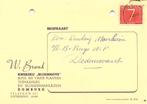 Kwekerij Bloemhove, Domburg - 12.1953 - briefkaart, Ophalen of Verzenden, Briefkaart
