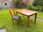Eethoek met 4 stoelen tafel met la., 50 tot 100 cm, 100 tot 150 cm, Gebruikt, Rechthoekig