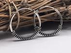 Creolen Oorbellen Hoops 25 mm / 925 Sterling Zilver, Ophalen of Verzenden, Nieuw, Zilver, Zilver