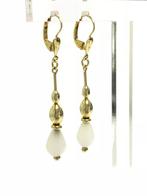 14 Karaat Antiek Gouden Oorhangers Glaskraal - 5 cm, Hangers, -, -, Ophalen of Verzenden