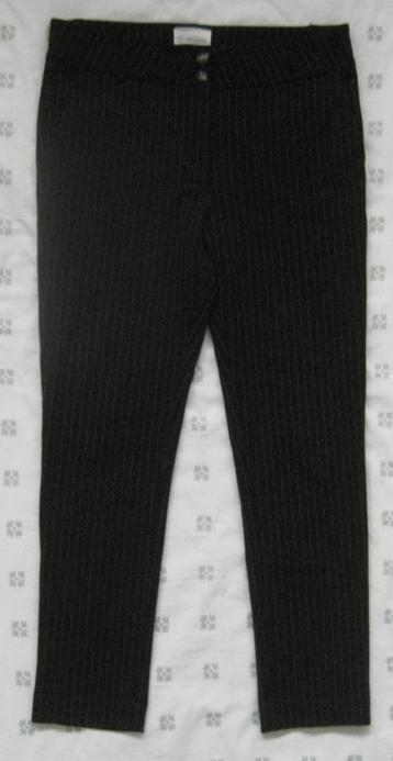 Jane Lushka broek, pantalon., krijtstree, zwart travelstof M beschikbaar voor biedingen