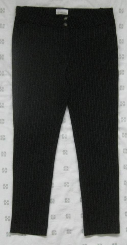 Jane Lushka broek, pantalon., krijtstree, zwart travelstof M, Kleding | Dames, Broeken en Pantalons, Zo goed als nieuw, Maat 38/40 (M)