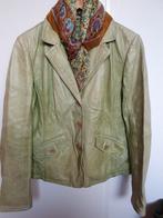 Appelgroen vintage leren jasje maat M, Kleding | Dames, Ophalen of Verzenden, Jasje, Gedragen, Groen