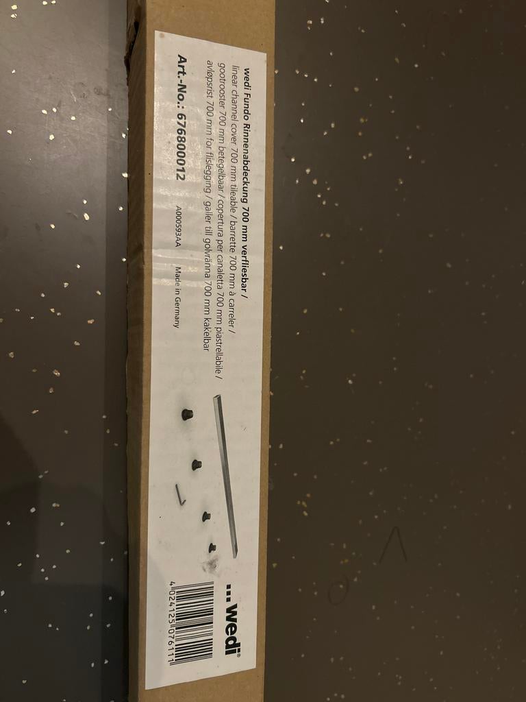Wedi Douchegoot Rinnenabdeckung 700mm Nieuw in doos, Doe-het-zelf en Verbouw, Ophalen, Nieuw, Rvs, Douche
