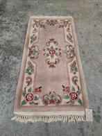 Handgeknoopt romantisch aubusson tapijt rozen beige 60x123cm, Huis en Inrichting, 50 tot 100 cm, Overige kleuren, Aubusson frans floral oriental HYPE