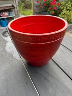 Te koop mooie rode bloempot, Tuin en Terras, Bloempotten, 25 tot 40 cm, Rond, Binnen, Ophalen of Verzenden