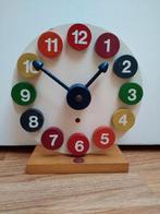 Vintage houten leerklok SIO, Ophalen of Verzenden, Gebruikt, Taal en Lezen