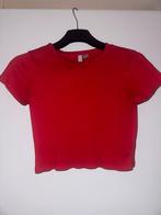 H&M top topje shirt tshirt rood rode L croptop, Verzenden, Maat 42/44 (L), Korte mouw, Gedragen