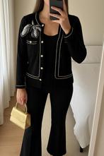 Zwart vestje met gouden details en strik, Maat 38/40 (M), Ophalen of Verzenden, Zo goed als nieuw, Zara