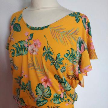 Norah zomer shirt 48  geel&rose  zgan beschikbaar voor biedingen