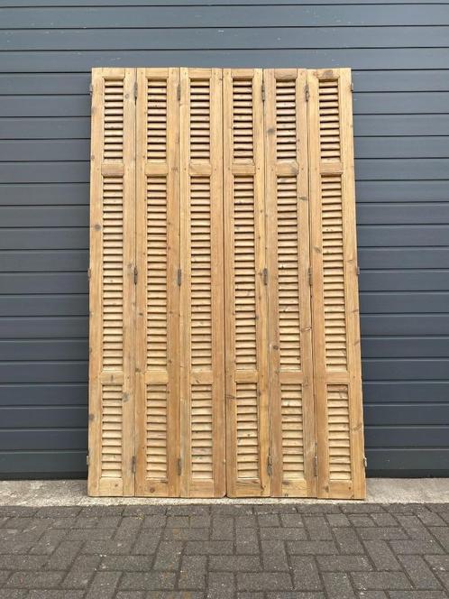 Antieke sets Louvre luiken, geloogd, Huis en Inrichting, Woonaccessoires | Overige, Gebruikt, Ophalen of Verzenden