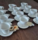 Mooi porseleinen 12-delige koffieset, Ophalen of Verzenden, Zo goed als nieuw, Effen, Kop(pen) en/of Schotel(s)