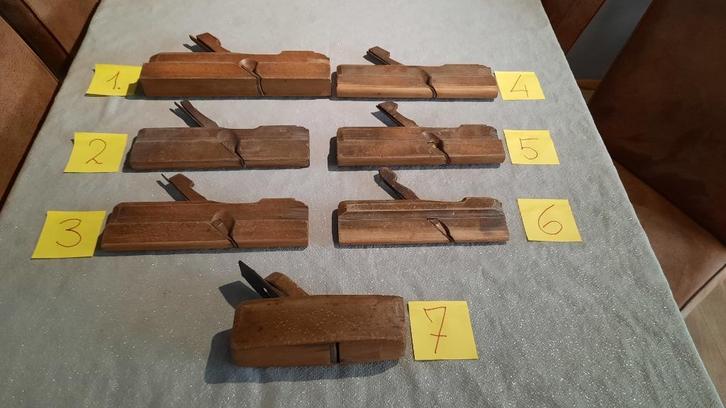 6 stuks antieke profielschaven - verzamelobject., Antiek en Kunst, Antiek | Gereedschap en Instrumenten, Ophalen of Verzenden
