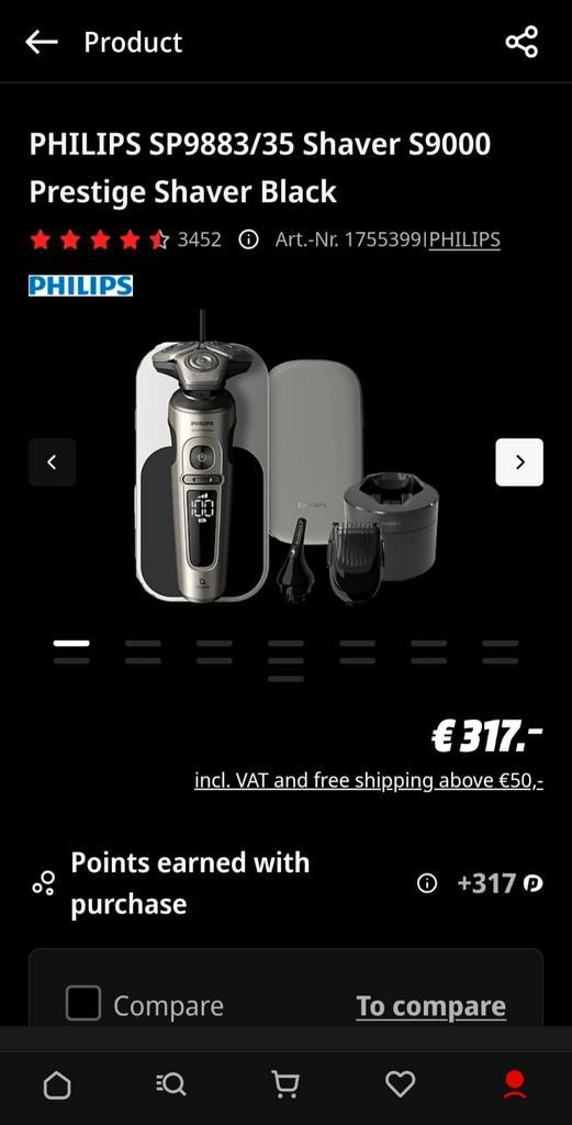 PHILIPS, Witgoed en Apparatuur, Persoonlijke-verzorgingsapparatuur, Gebruikt, Scheren en Epileren, Ophalen of Verzenden