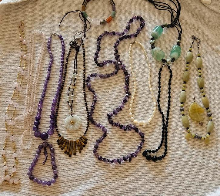 Half edelstenen kettingen, armband ed, Sieraden, Tassen en Uiterlijk, Edelstenen, Zo goed als nieuw, Verzenden