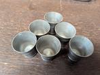 6 shot glaasjes van ZINN BLEIFREI SMU, Antiek en Kunst, Antiek | Tin, Ophalen