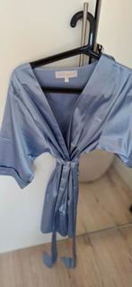 Zijde kimono bruid  blauw, Kleding | Dames, Pyjama's, Verzenden, Zo goed als nieuw