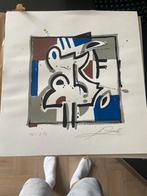 Alfred Gockel Litho - Abstracte Compositie, Antiek en Kunst, Kunst | Litho's en Zeefdrukken, Ophalen of Verzenden