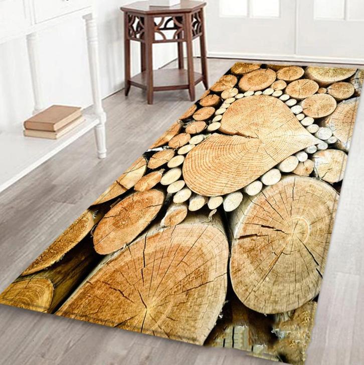 Boomstammen Vloerkleed / 3D Kleed Vloermat Mat Hout Houten, Huis en Inrichting, Stoffering | Tapijten en Kleden, Nieuw, 150 tot 200 cm