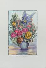 Ernst Fuchs - Blumenvase - Litho Handgesign., Antiek en Kunst, Kunst | Litho's en Zeefdrukken, Ophalen of Verzenden