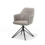 Armstoel Calvin draaivoet stof soft pebble | Webshop, Huis en Inrichting, Modern design, Overige kleuren, Nieuw, Ophalen of Verzenden