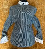 Gloednieuwe gestreepte blouse met ruches, Kleding | Dames, Maat 38/40 (M), H&M, Blauw, Nieuw