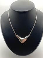 Z122 Prachtige zilveren ketting Fins ontwerp, Ophalen of Verzenden, Zilver, Ketting