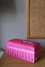 Roze opberg doosje met spiegeltje, Ophalen of Verzenden, Zo goed als nieuw, Roze