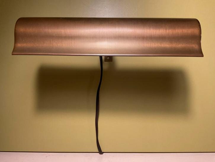 Vintage schilderijlampje messing e14 fitting 20 cm breed, Huis en Inrichting, Lampen | Wandlampen, Gebruikt, Metaal, Ophalen of Verzenden