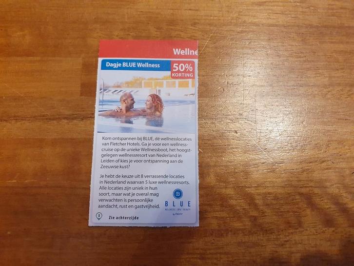 Sauna bon Blue Wellness, Tickets en Kaartjes, Kortingen en Cadeaubonnen, Twee personen, Spa of Sauna, Cadeaubon