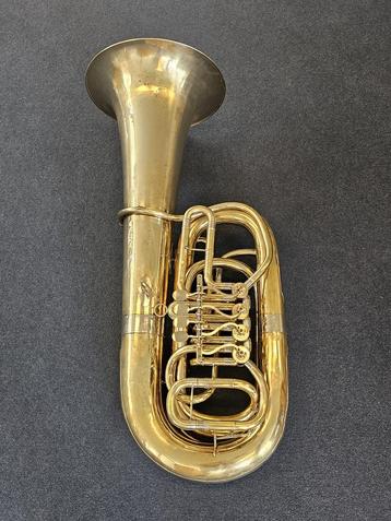 Belltone (B&S 101) 4/4 Gold Brass Bes Bas Tuba beschikbaar voor biedingen