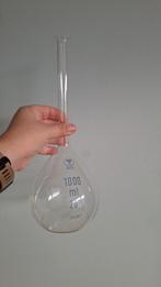 Maatkolf, laboratorium glas ,Schott Mainz, Antiek en Kunst, Ophalen of Verzenden