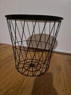 Leuk bijzettafeltje met opbergmand, Ophalen, Gebruikt, Metaal of Aluminium, Rond