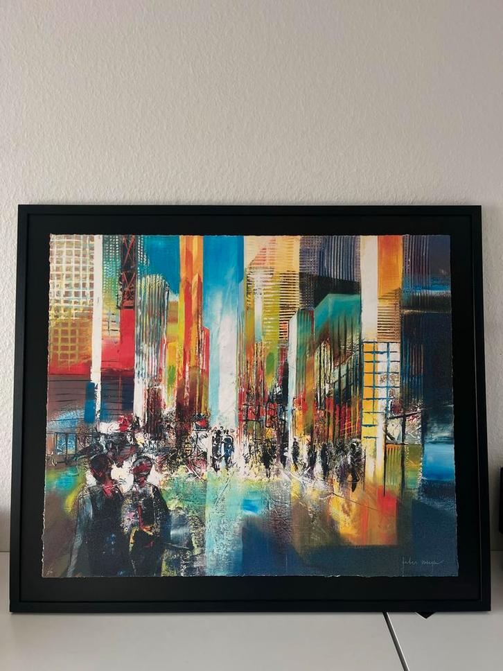 Peter Meijer - Park Avenue, New York - Gemengde Techniek, Antiek en Kunst, Kunst | Schilderijen | Klassiek, Ophalen