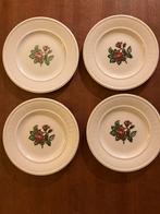 Wedgwood Moss Rose 4 gebaksbordjes 16 cm, Gebruikt, Ophalen of Verzenden, Bord(en), Wedgwood