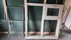 kozijn met glas 128,5x 125,5, Doe-het-zelf en Verbouw, Kozijnen en Schuifpuien, Gebruikt, Raamkozijn, 75 tot 150 cm, Hout